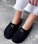 Женские замшевые шлепанцы клоги  Miu Miu