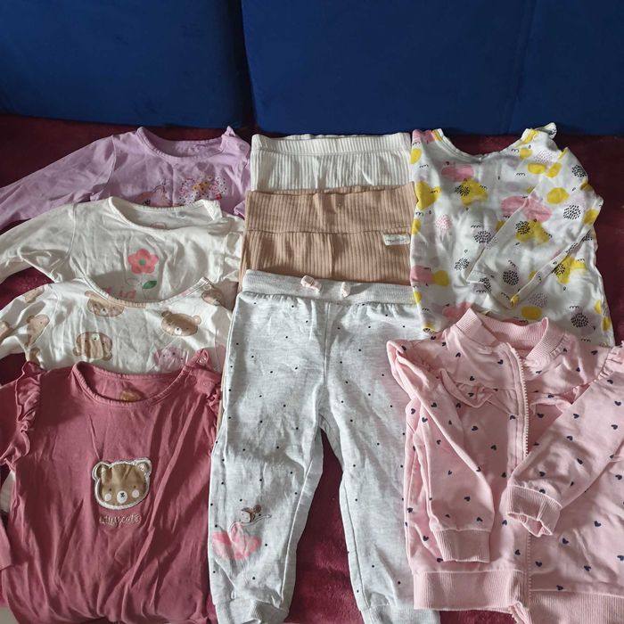 Ubranka dla dziewczynki r. 80 (10 szt)