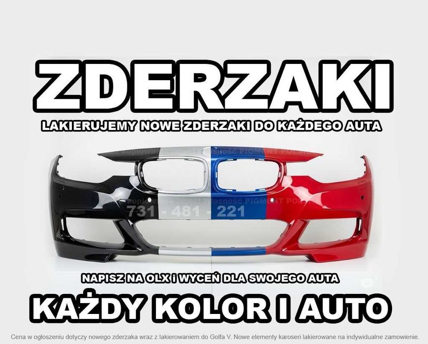 Nowe ZDERZAKI - każdy KOLOR i każda MARKA - HURTOWE ceny - WYSYŁKA