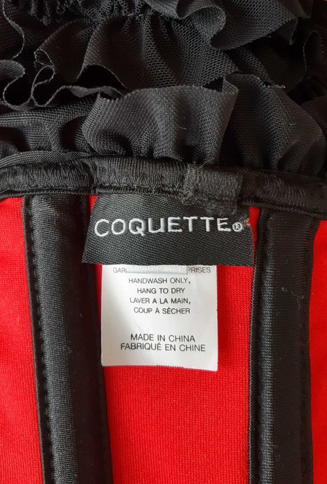 Красно черный структурный корсет рюши банты леопардовый принт coquette