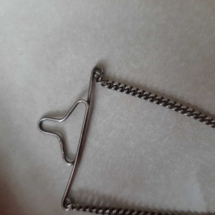 Unikat. W.Kruk srebrny naszyjnik/ozdoba do krawata