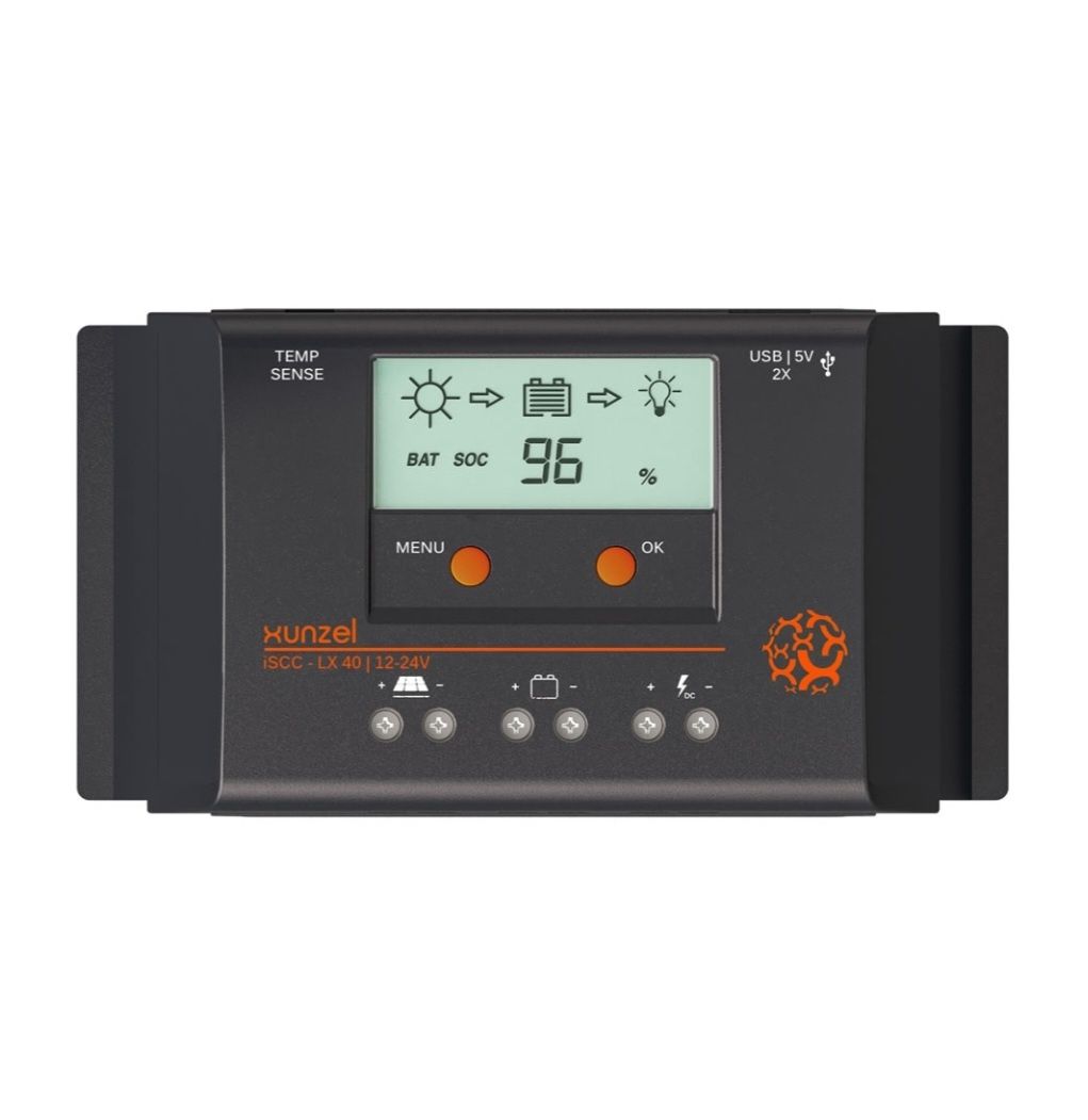 Controlador carga/descarga Solar Compacto iSCC-LX-XUNZEL-40A-12/24V PR
