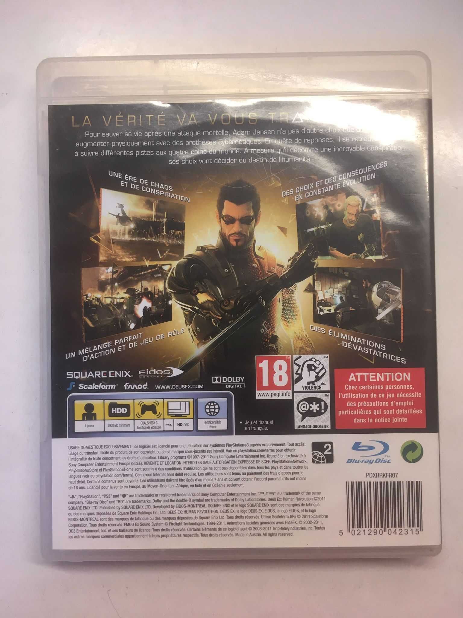 PS3 - Deus Ex Human Revolution (Francês)