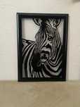 Obrazek/rysunek czarna zebra akryl (Ręczna praca-handmade)