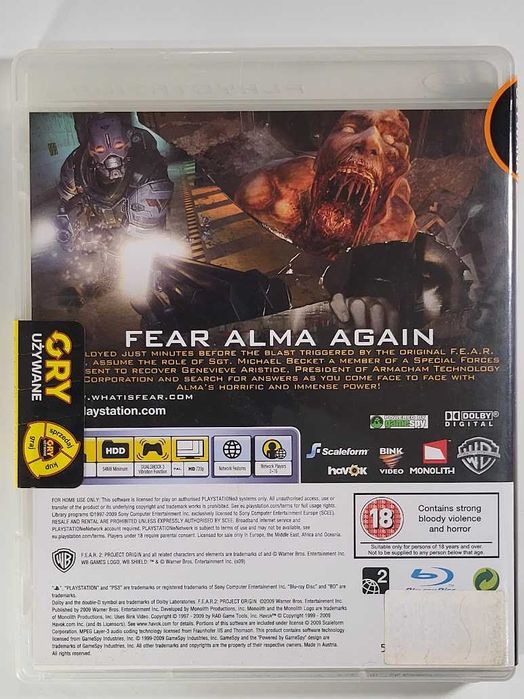 F.E.A.R. 2 Project Origin / Gra PS3 / Skup - Sprzedaż gier używanych