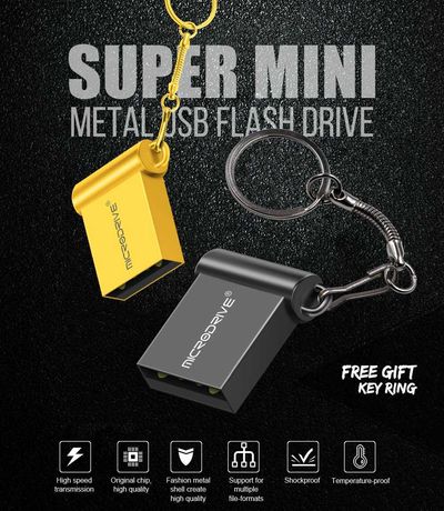 Флешка USB 32 ГБ супер мини ЮСБ в авто 32 GB металл flash в магнитолу