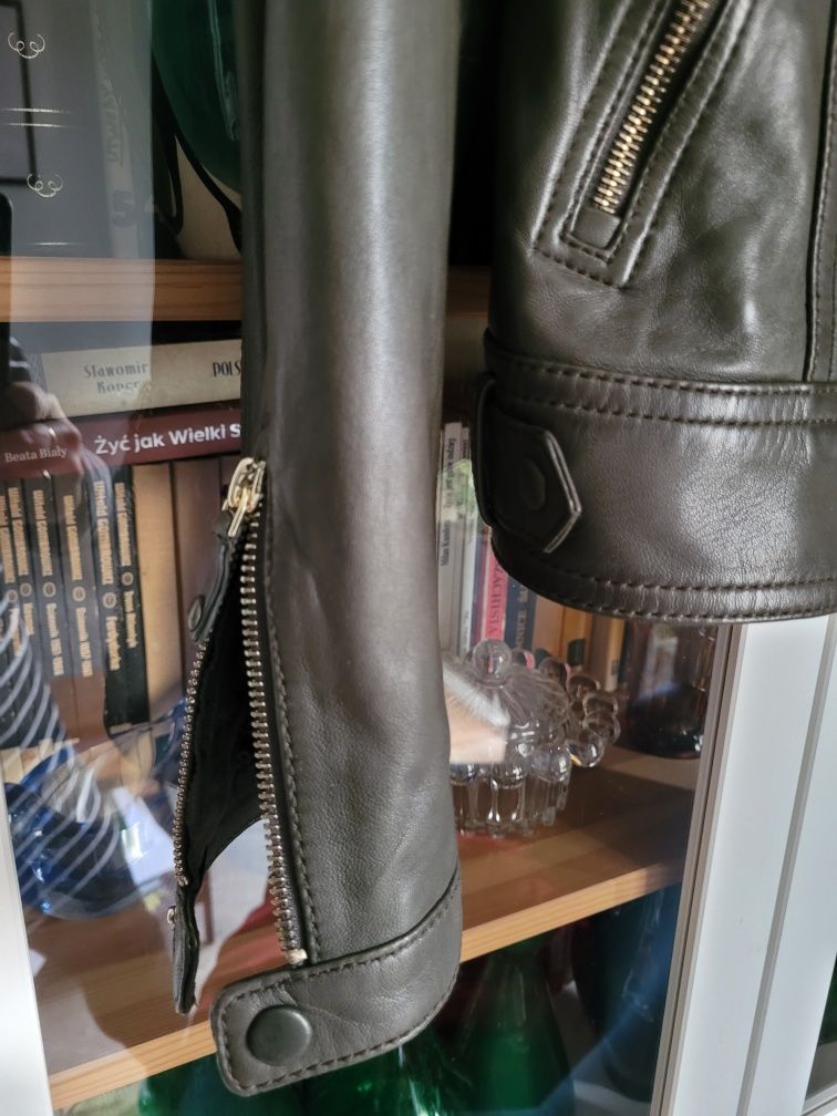 Skórzana kurtka damska Massimo Dutti