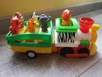Interaktywny pociąg zabawka lokomotywa zwierzątka