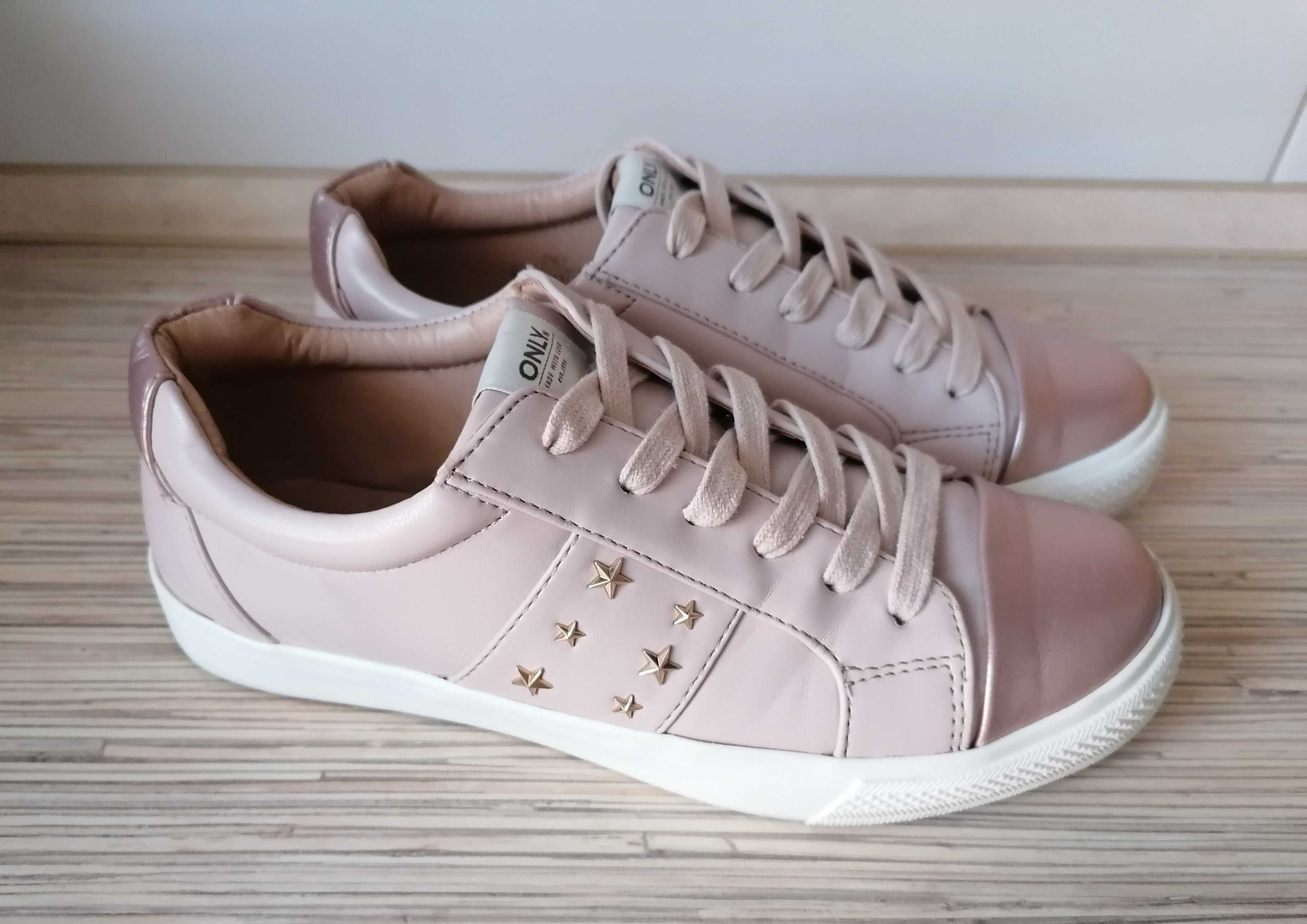 Sneakersy Only różowe, rose gold