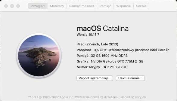 iMac 27 Late 2013 Core i7 32GB/2GB