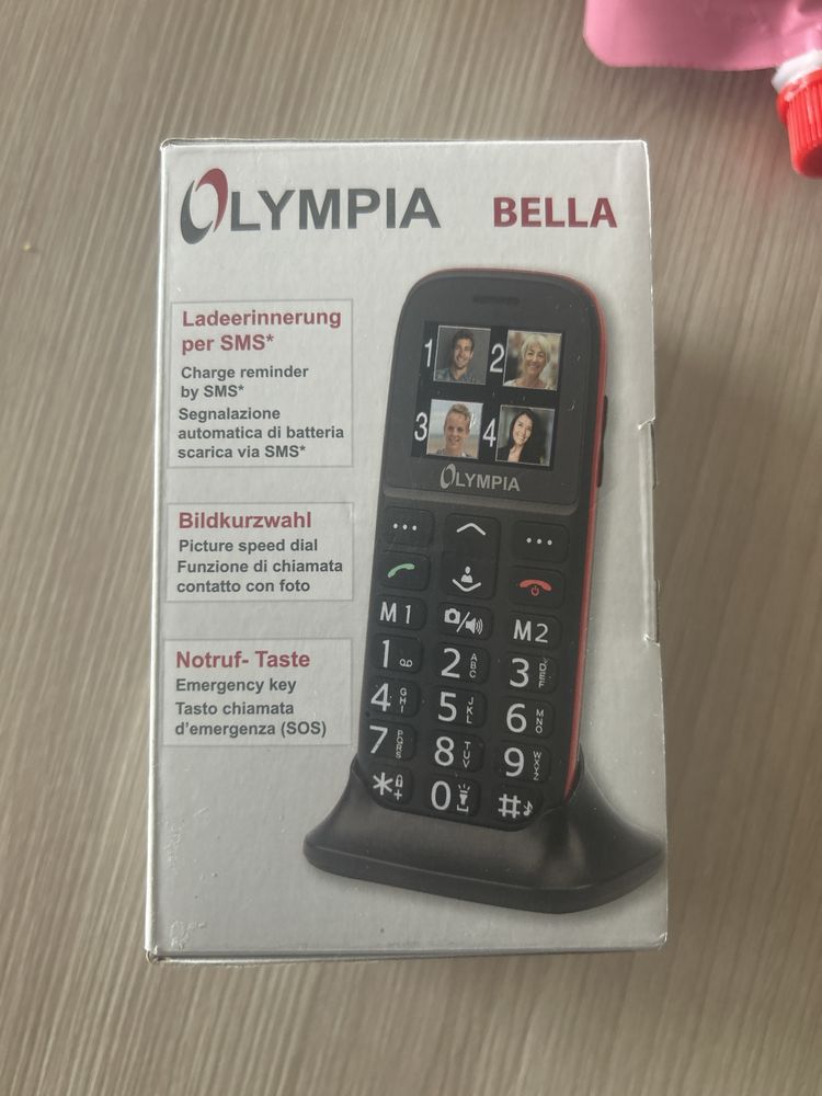 Telefon komórkowy Olympia Bella – nowy, nieużywany menu angielskie