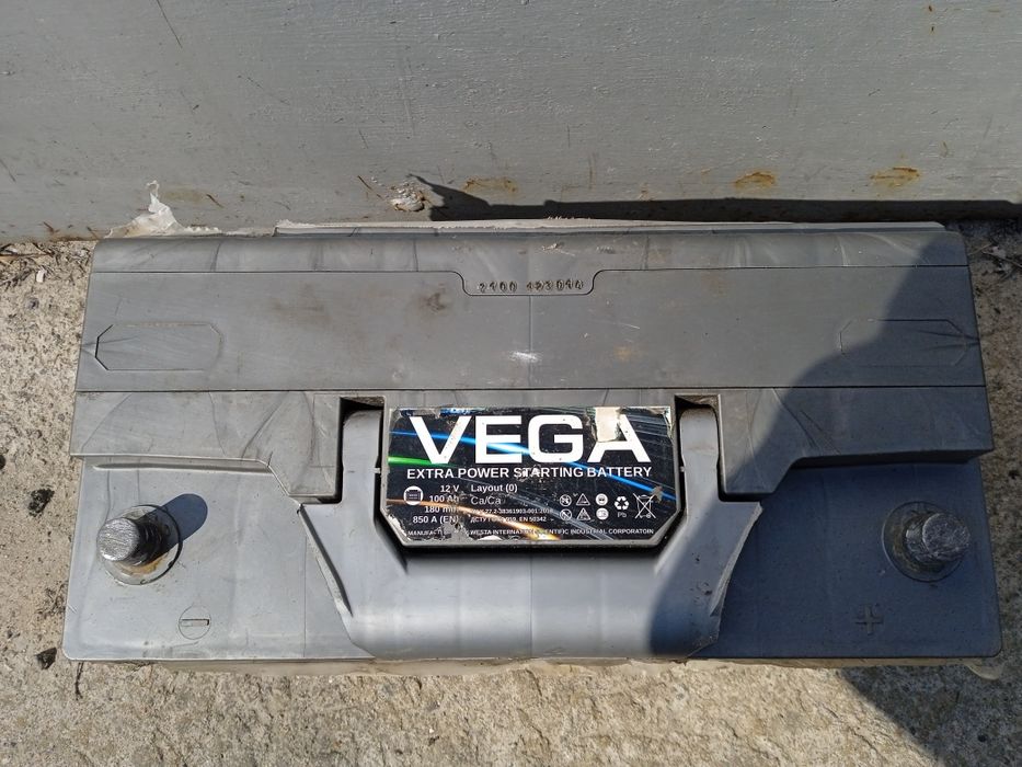 Акумулятор VEGA 100Ah, SOH 95%, пускового струму 850А(En)