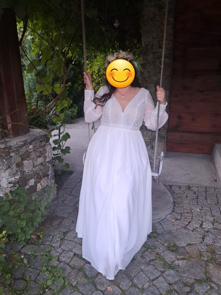 Suknia ślubna boho-rustykalna