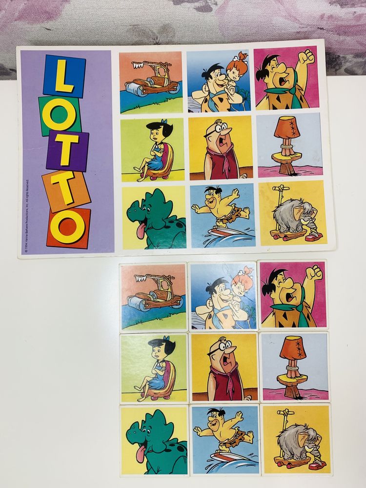 Gra Lotto, Memory Flintstonowie Hanna-Barbera, vintage
