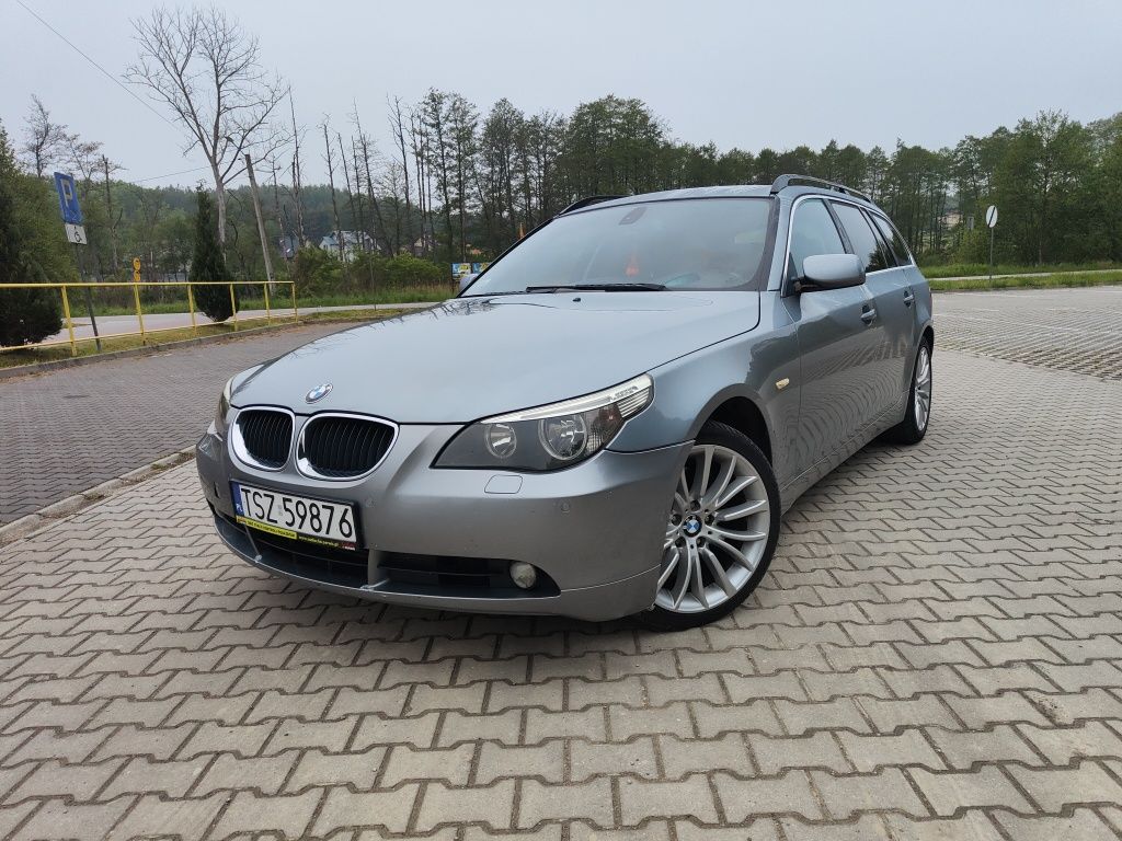 BMW e61 525d 2.5D CHIP 211KM 2004r Automat Skóra ALU 18 ZAMIANA