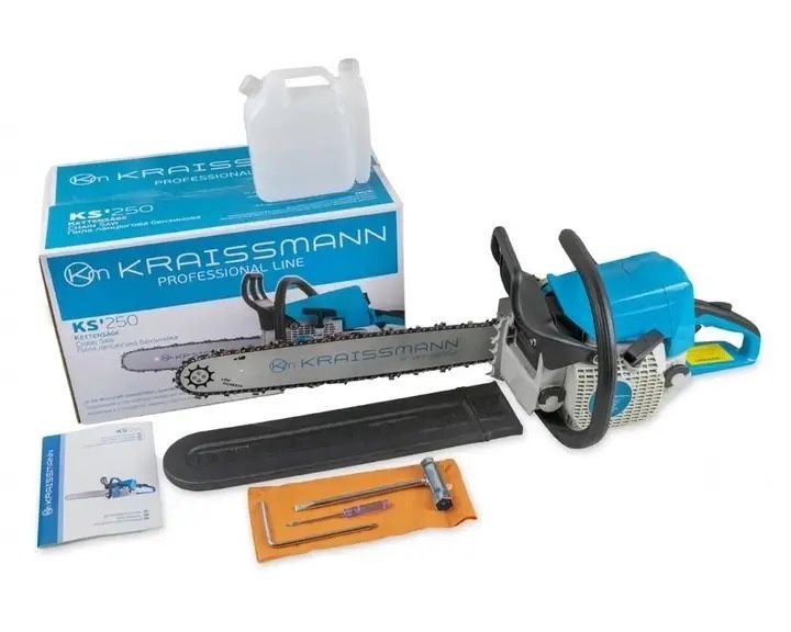 Бензопила Kraissmann KS'250 (2 ланцюги + 1 шина 450 мм)