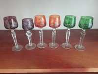 Kieliszki kryształowe kolorowe kielichy do wina