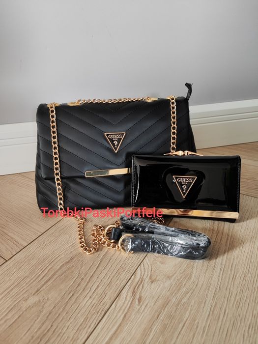 Nowy zestaw Guess , torebka + portfel.