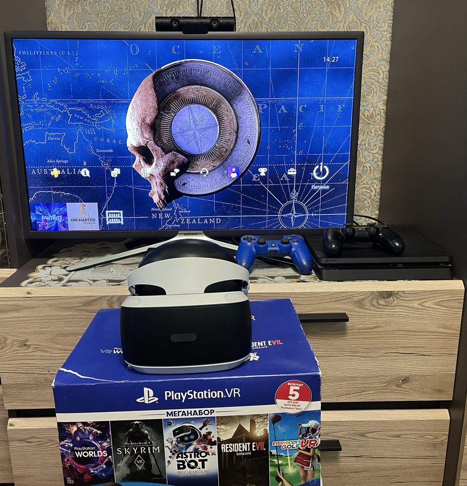 Playstation 4 slim 500GB+VR у ідеальному стані