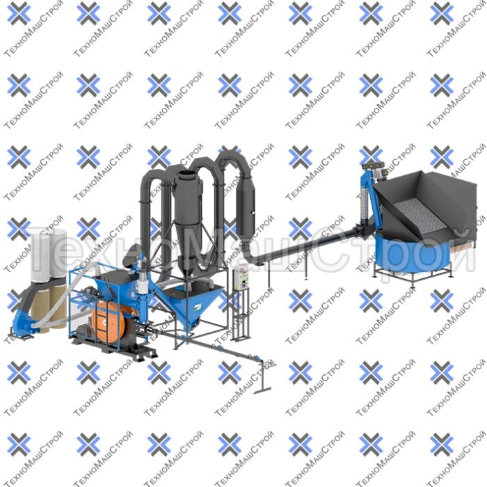 Ударный пресс для брикетов с соломы, опилок и шелухи