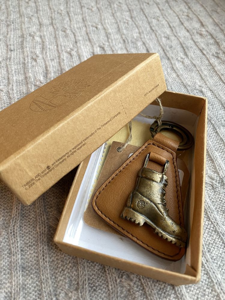 Брелок Timberland ботинок оригинал кожаный для ключей