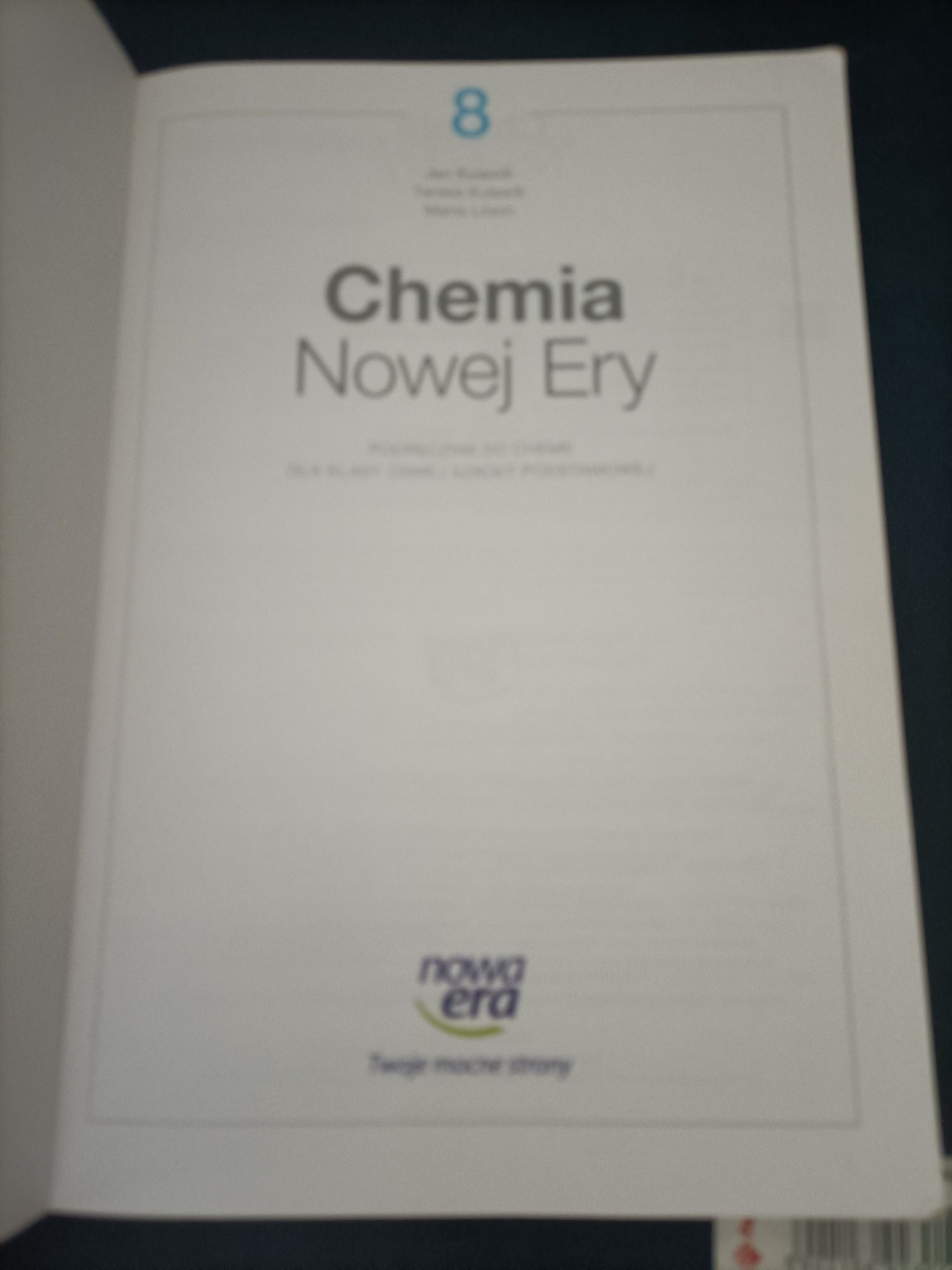 Podręcznik CHEMIA, klasa 8, nowa edycja, nowa era