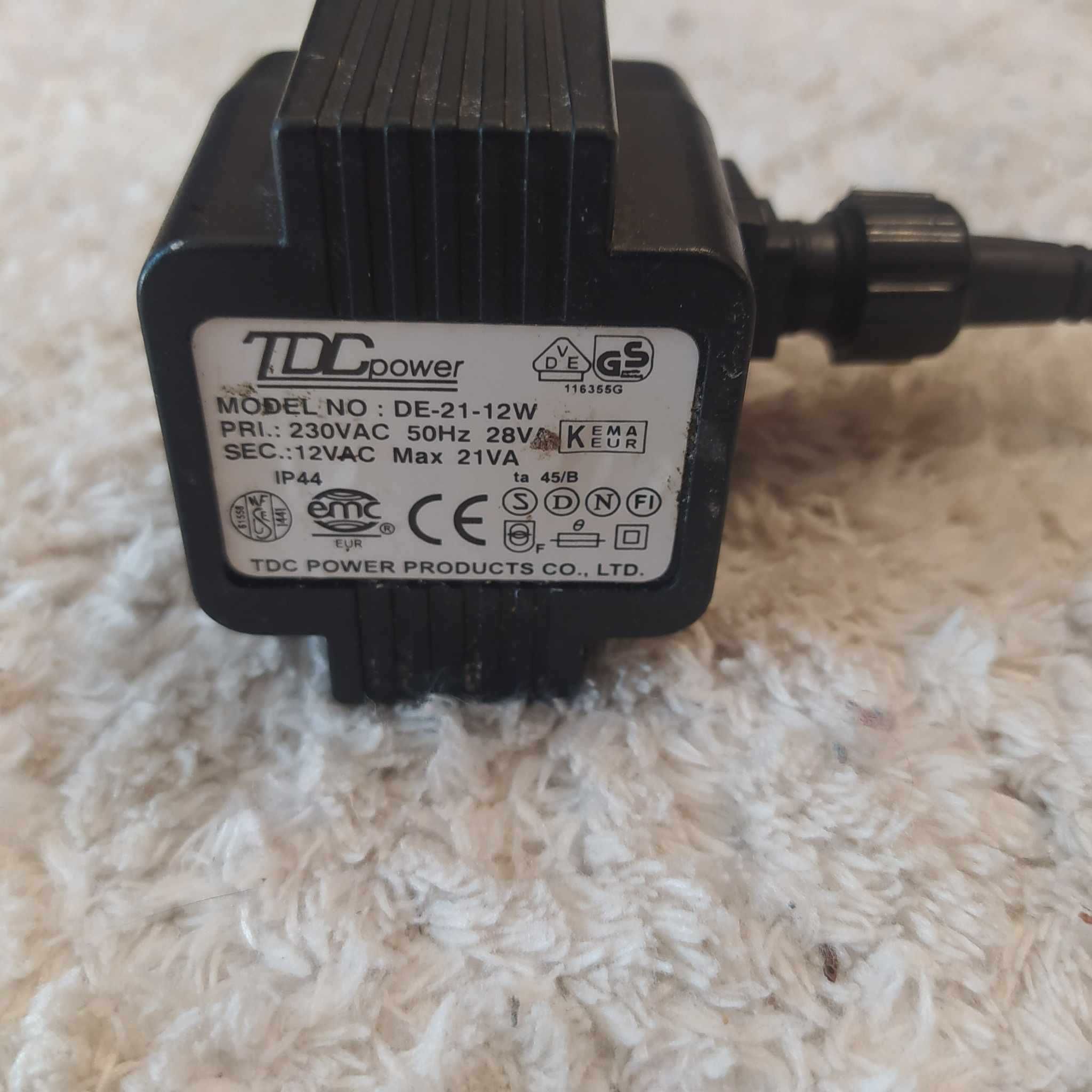 Zasilacz Transformator wraz z Oświetleniem TDC DE-21-12W 230VAC 50Hz