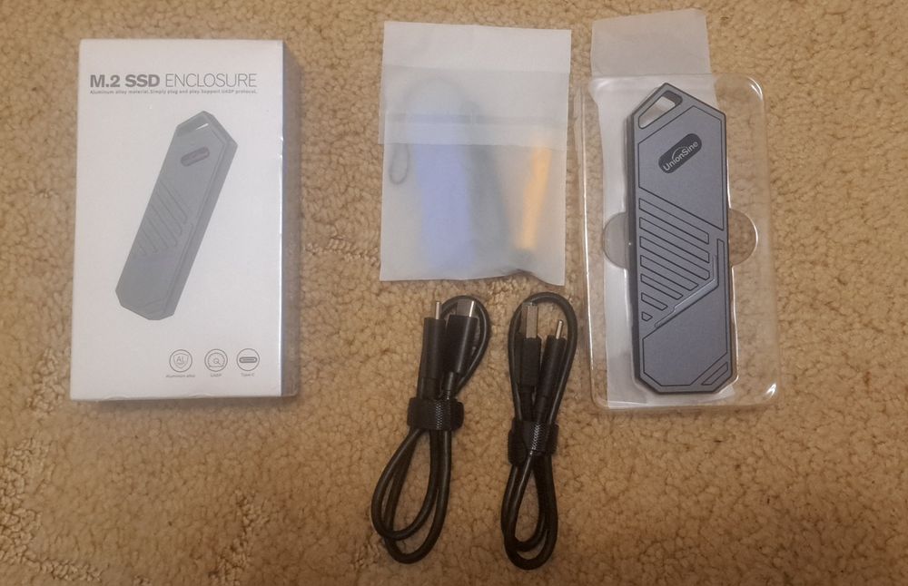 зовнішній карман для SSD M2 NVME UnionSine Gen2 10Gbps USB 3.2 Type C