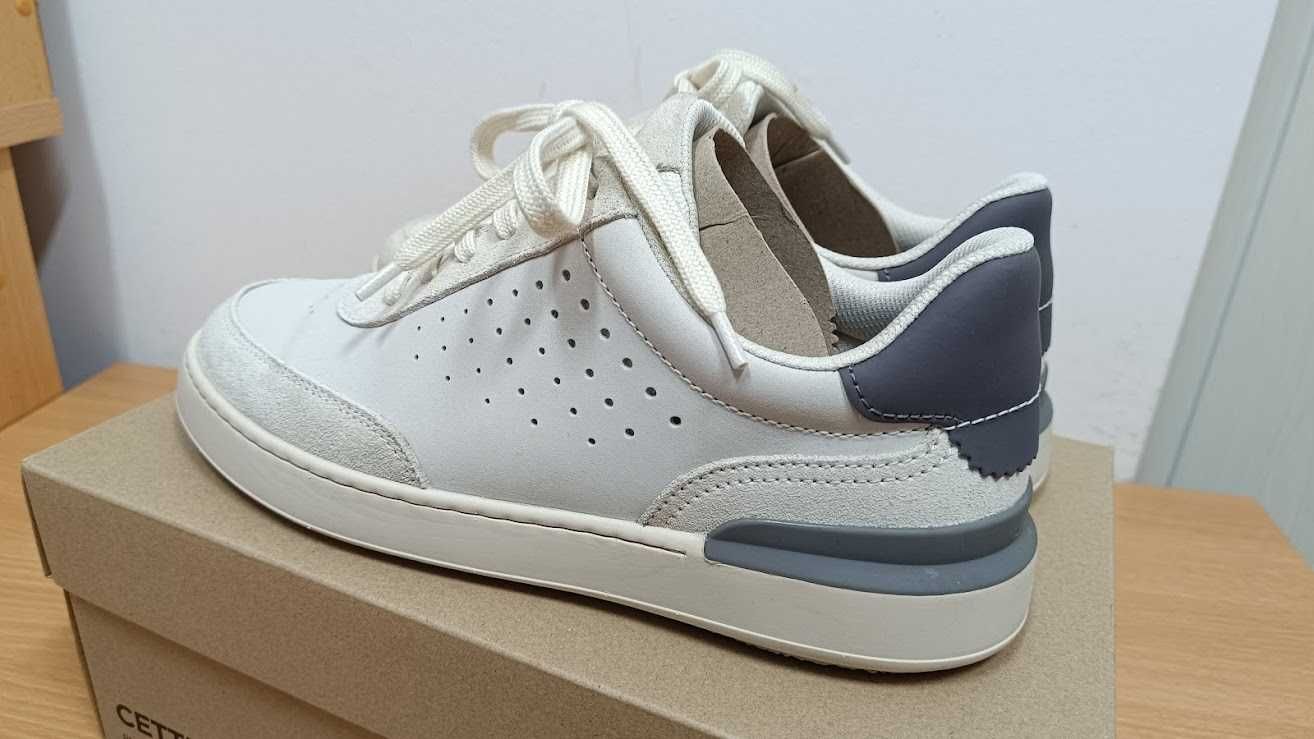 Clarks Sneakersy Courtlite Run Biały, rozmiar 42,5,  jak nowe