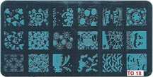 TO18 Blaszka 6x12cm płytka wzorków stempel