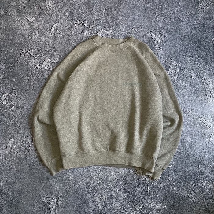 Світшот оверсайз від essentials fear of god, fog кофта сірого кольору