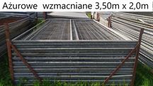 Ogrodzenie budowlane, budowy, ażurowe, wzmacniane z grubego drutu