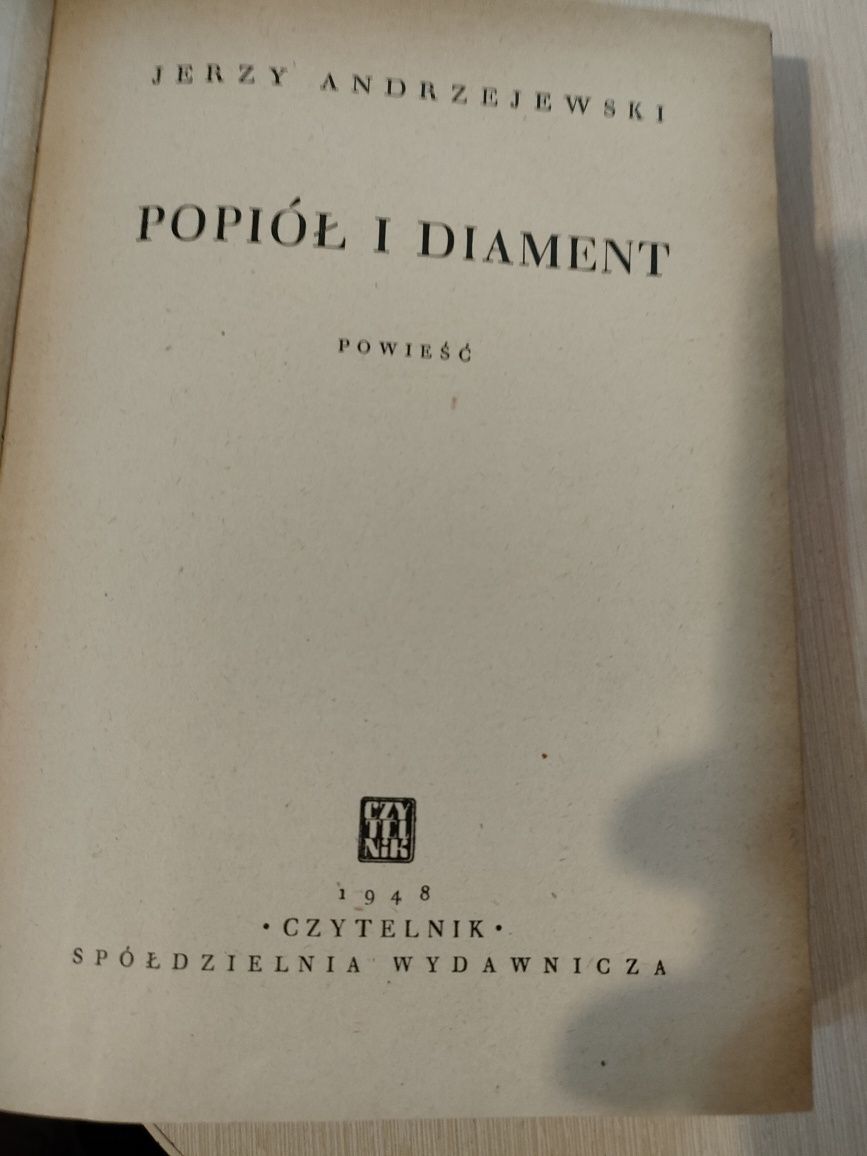 Popiół i Diament 1948 Jerzy Andrzejewski