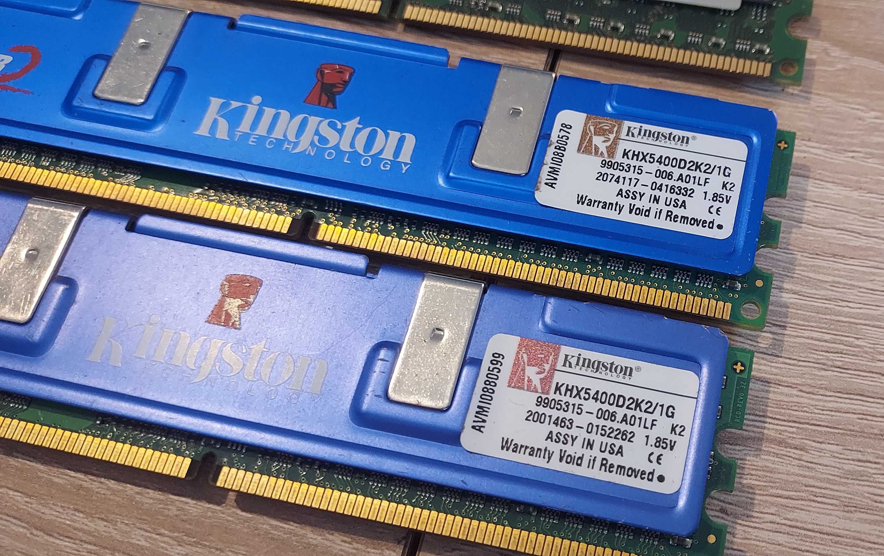 Kości Ram 4x1gb serwer + kingston hyper X ddr 2