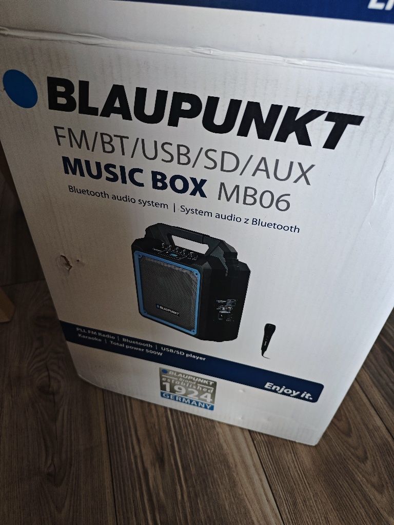 Głośnik Blaupunkt Music Box MB06 500 Watt mikrofon karaoke gwarancja