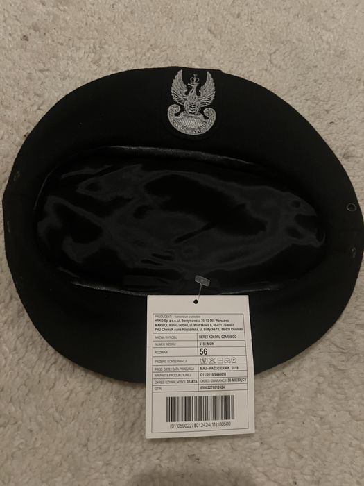 Beret koloru czarnego rozm 56