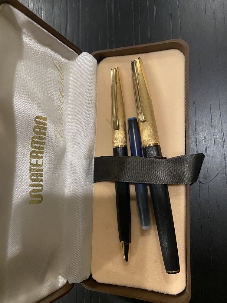 Conjunto canetas Waterman 18k ouro