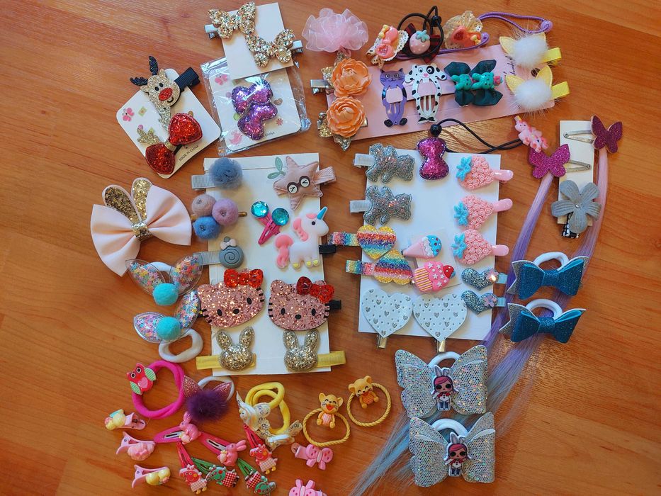 Заколки, резинки, прикраси для волосся, дитячі заколки, дитячі резинки