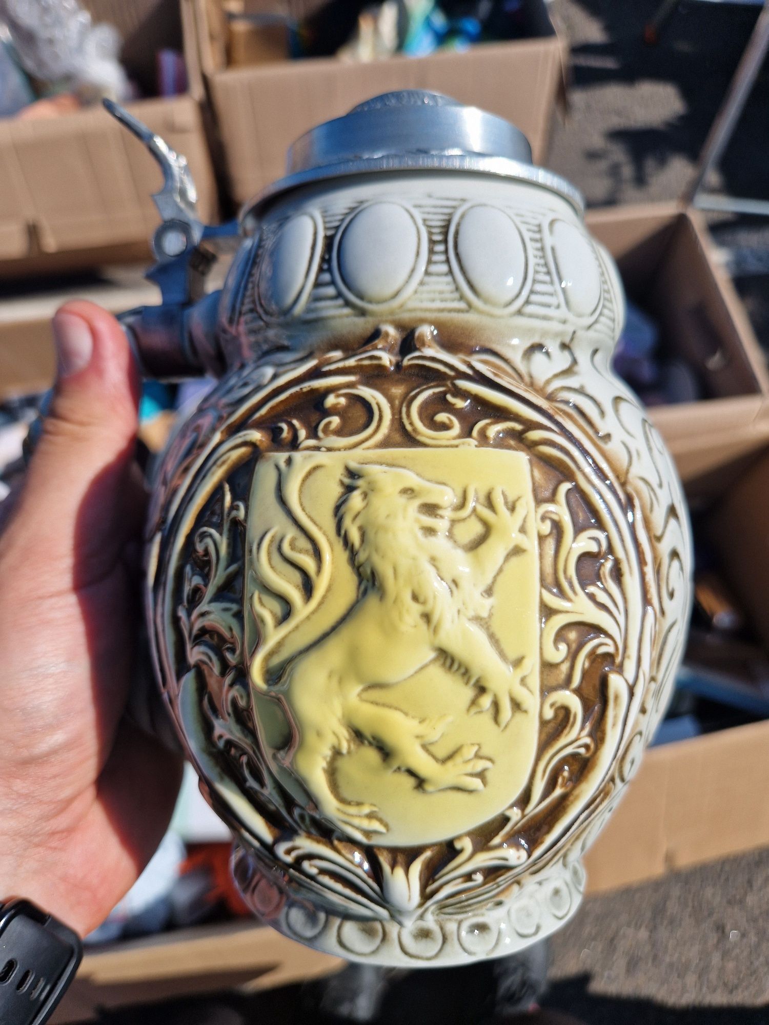 Ładny Niemiecki kufel porcelanowy