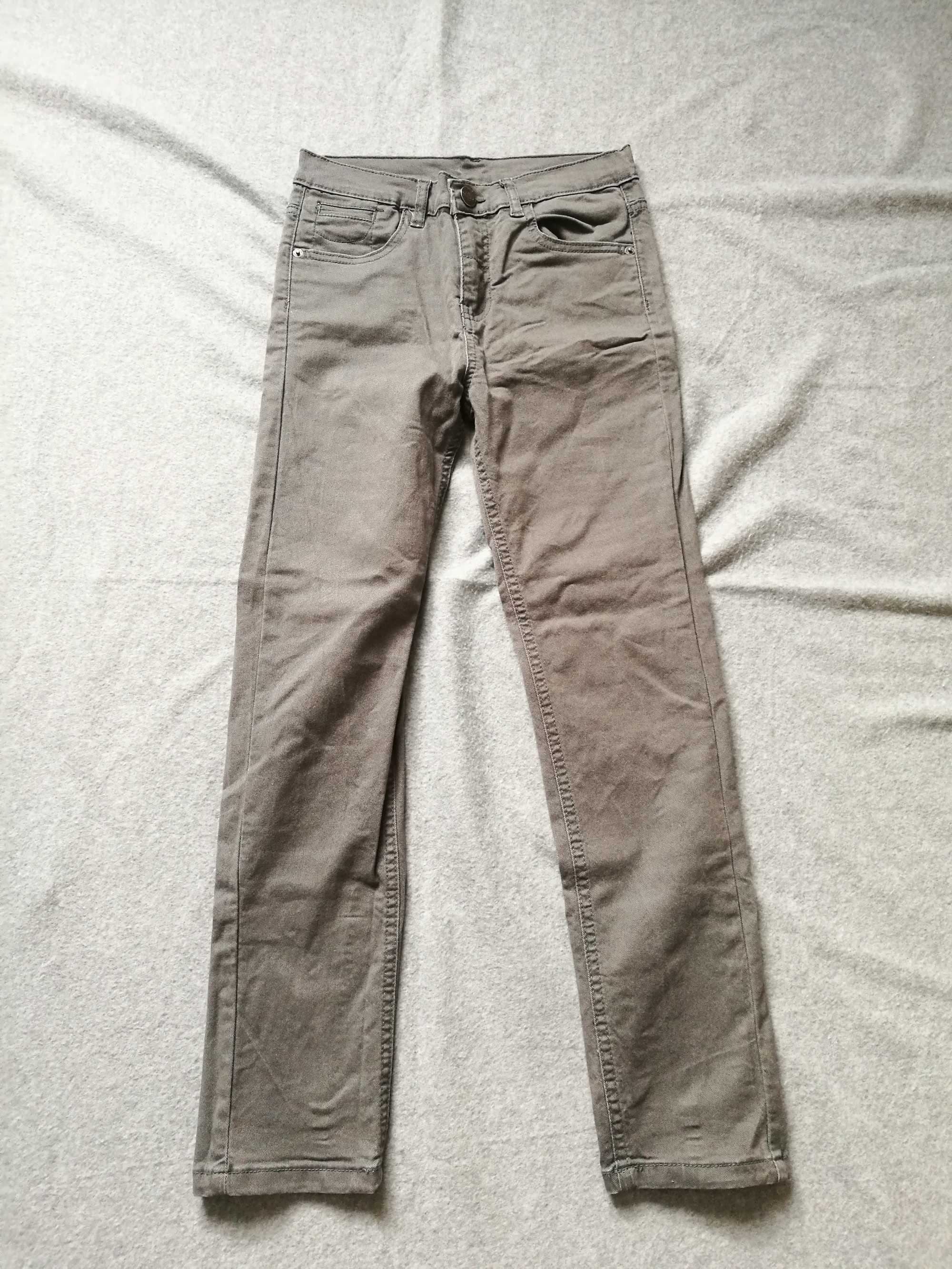 Szare stalowe jeansy proste Dunnes Stores St. Bernard XS