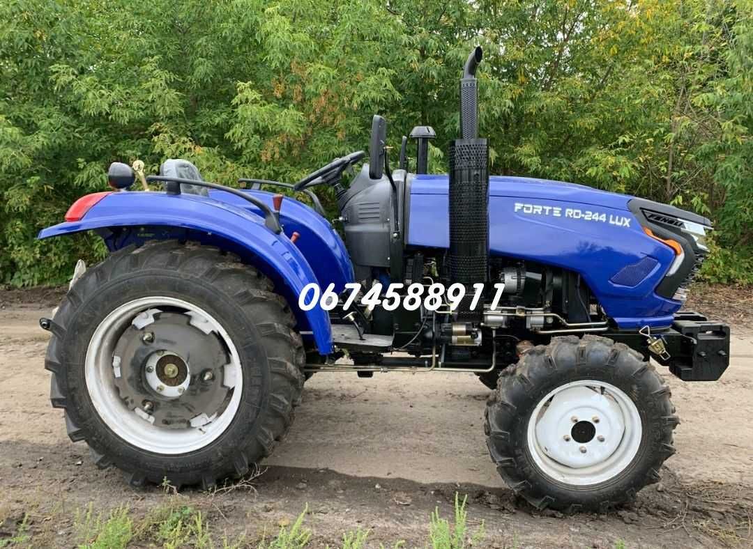 Мінітрактор Forte RD-244 LUX Редукторний міст Широка гума Доставка б/к