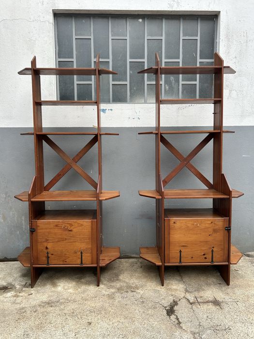 Estantes vintage em pinho tratado