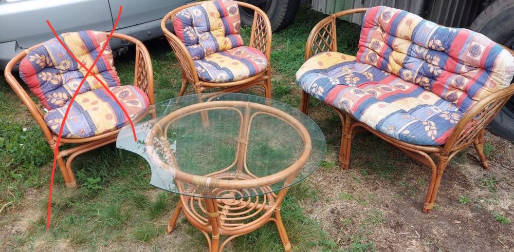 Садові меблі з ротангу