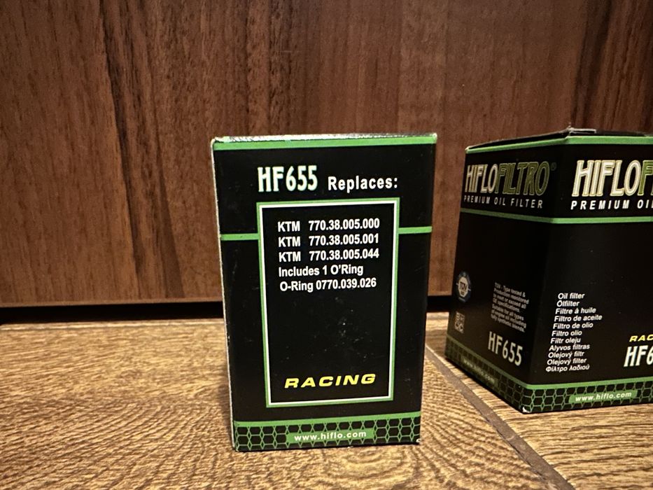 2szt. FILTR OLEJU HIFLO HF655 KTM 250 SXF EXC-F 07-12 , 450 EXC 12-16