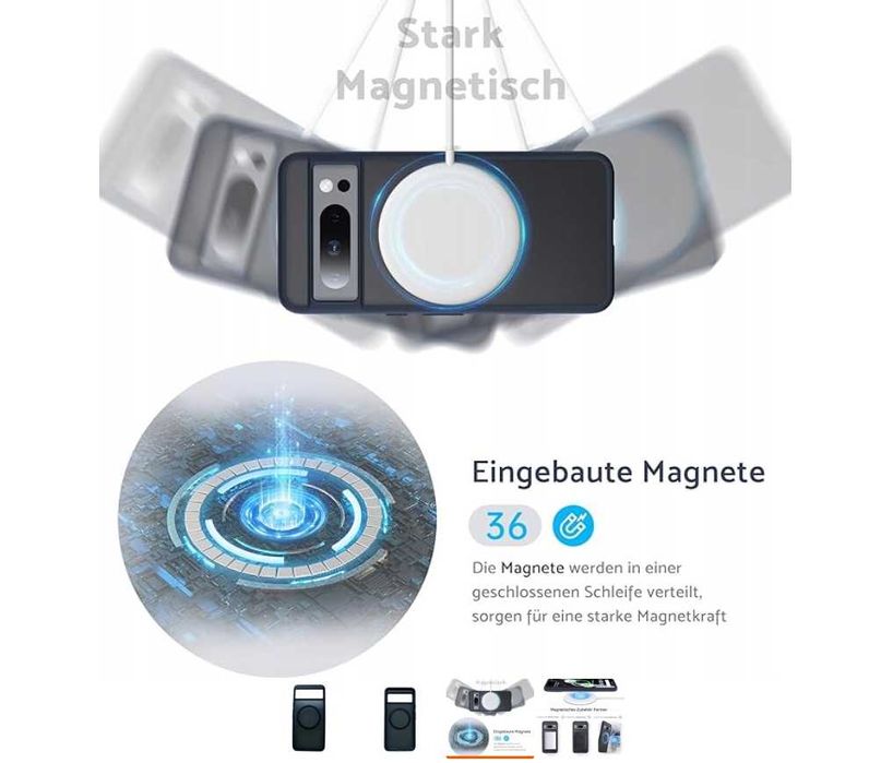 Etui Plecki ANQRP do Google Pixel 8 6,2 czarny MAGSAFE