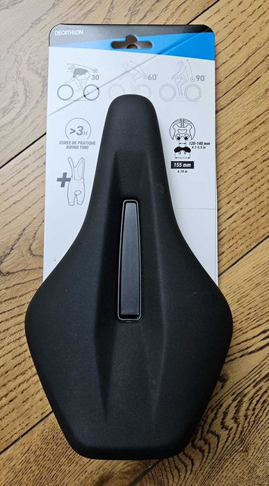 Siodełko Decathlon Btwin gravelowe/szosowe/MTB 30° Comfort 155mm