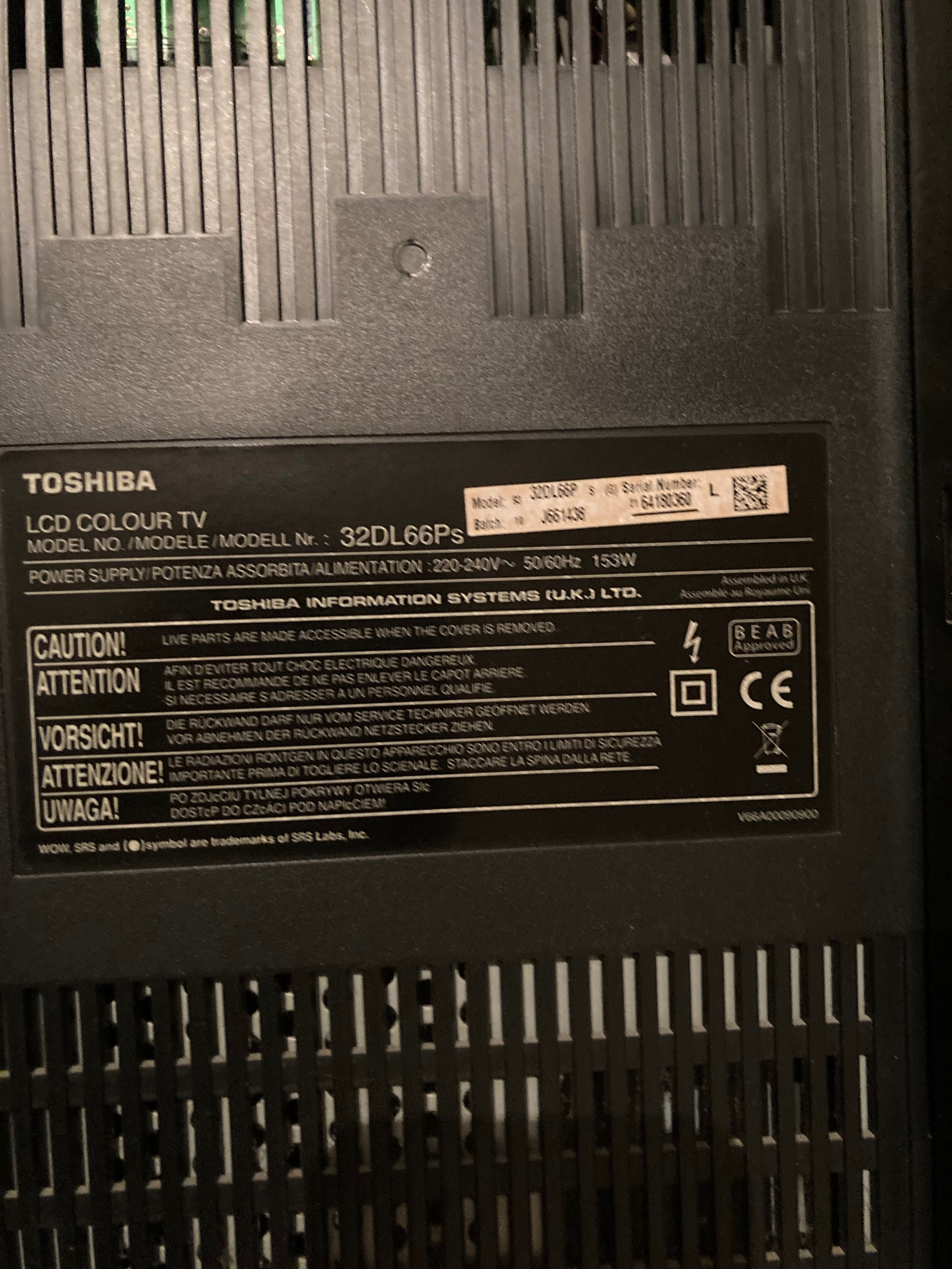 Toshiba LCD COLOUR TV 32DL66Ps + uchwyt na ścianę gratis