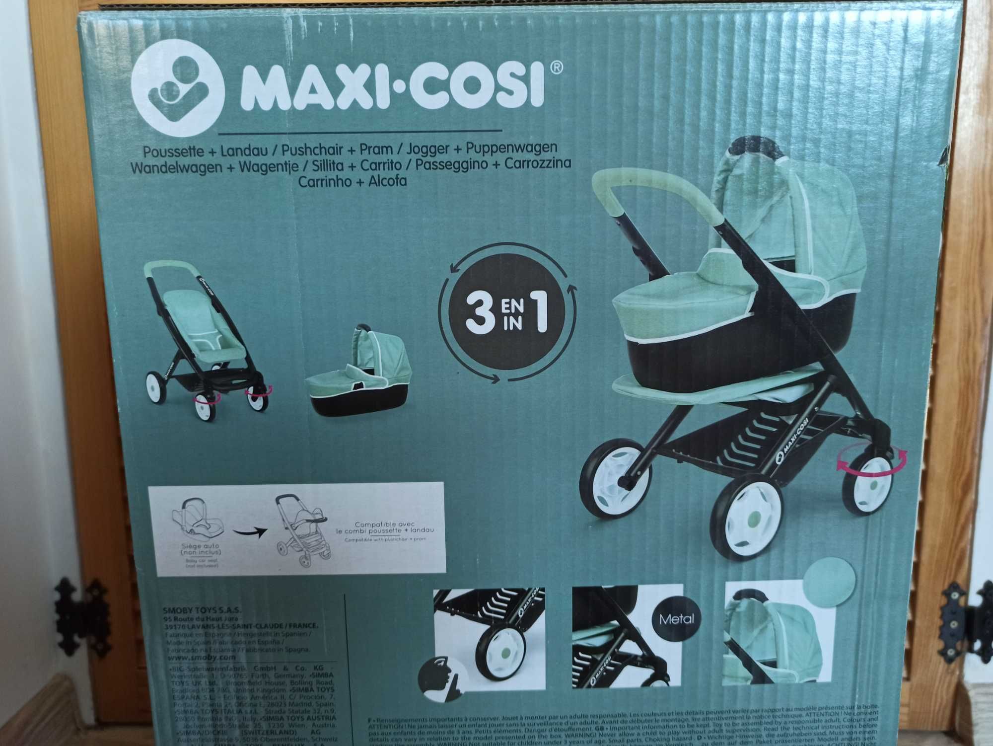 Wózek dla lalki zestaw 3 w 1 Smoby Maxi-Cosi Quinny
