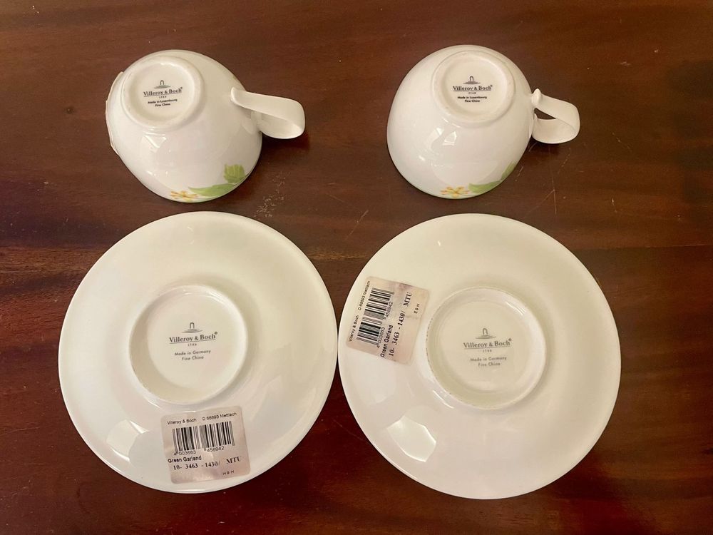 Villeroy & Boch. Dwie filiżanki do espresso z kolekcji Green Garland