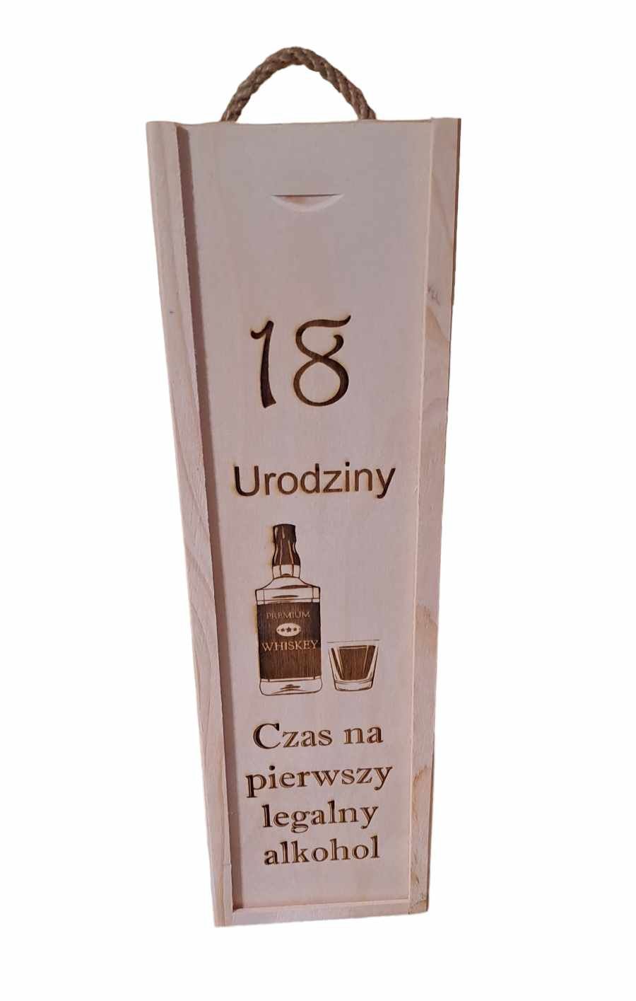 Skrzynka na whisky, wino lub inny alkohol.